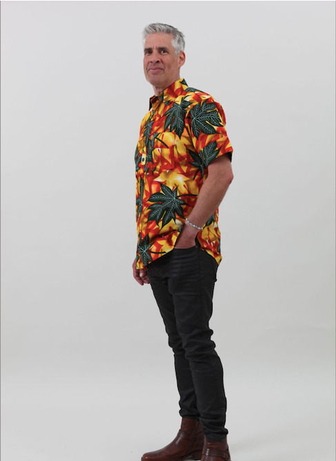 Kurzarm-Herrenhemd Congo Leaves