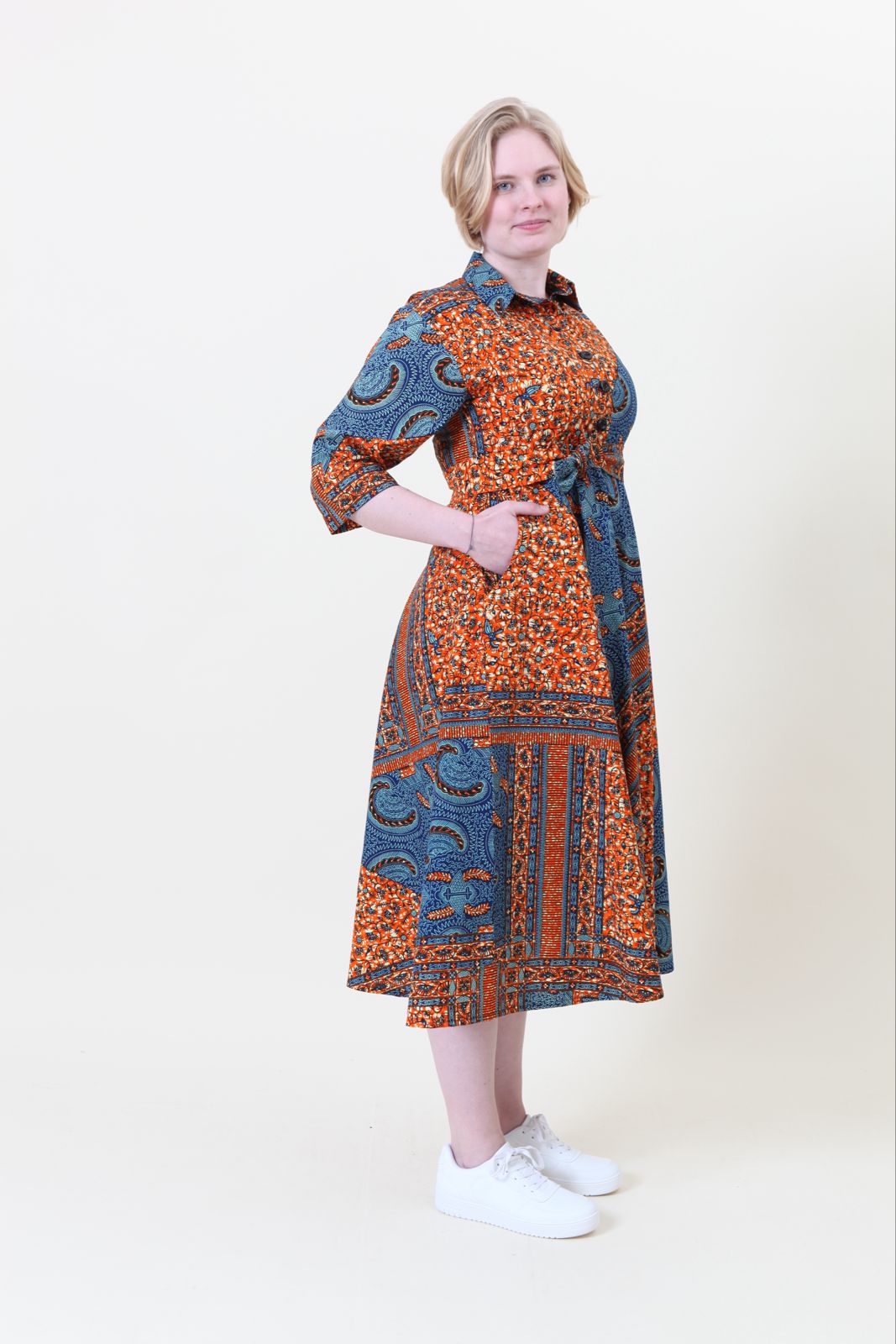 Blusenkleid Turtle Orange Blue