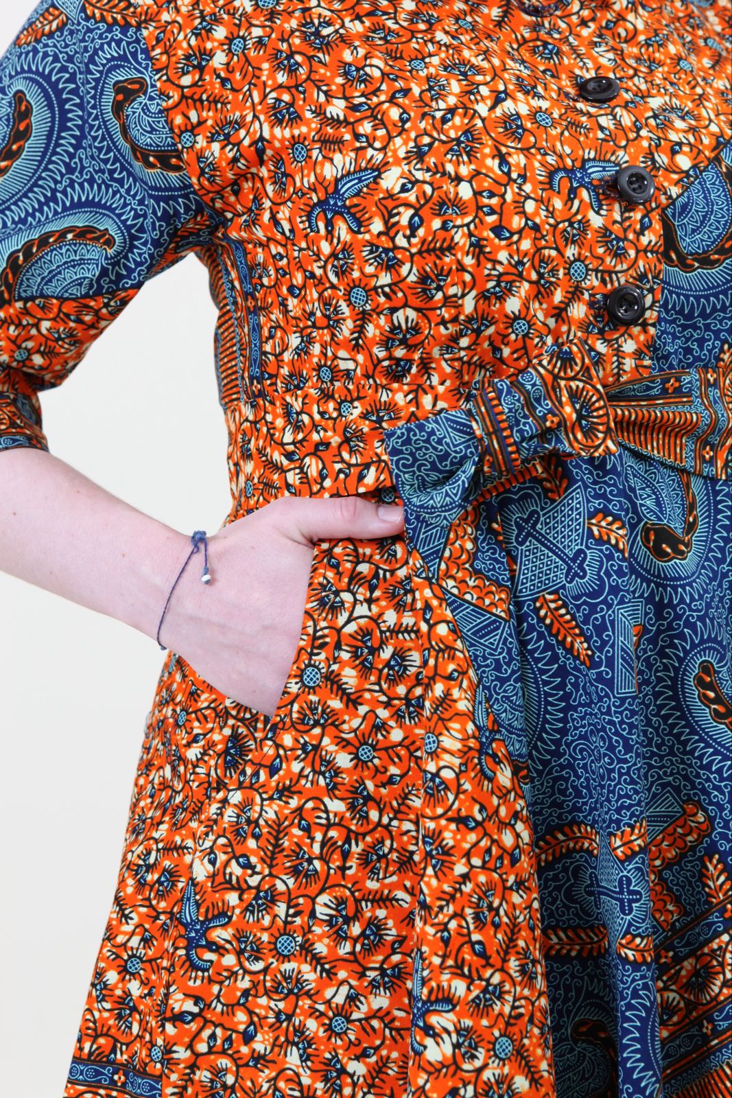 Blusenkleid Turtle Orange Blue