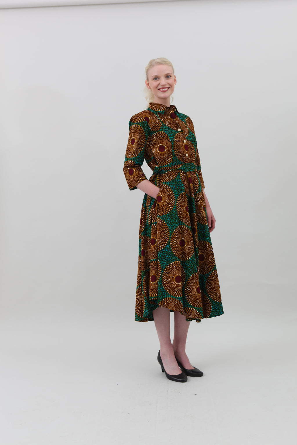 Blusenkleid Nsubra Big Brown Green